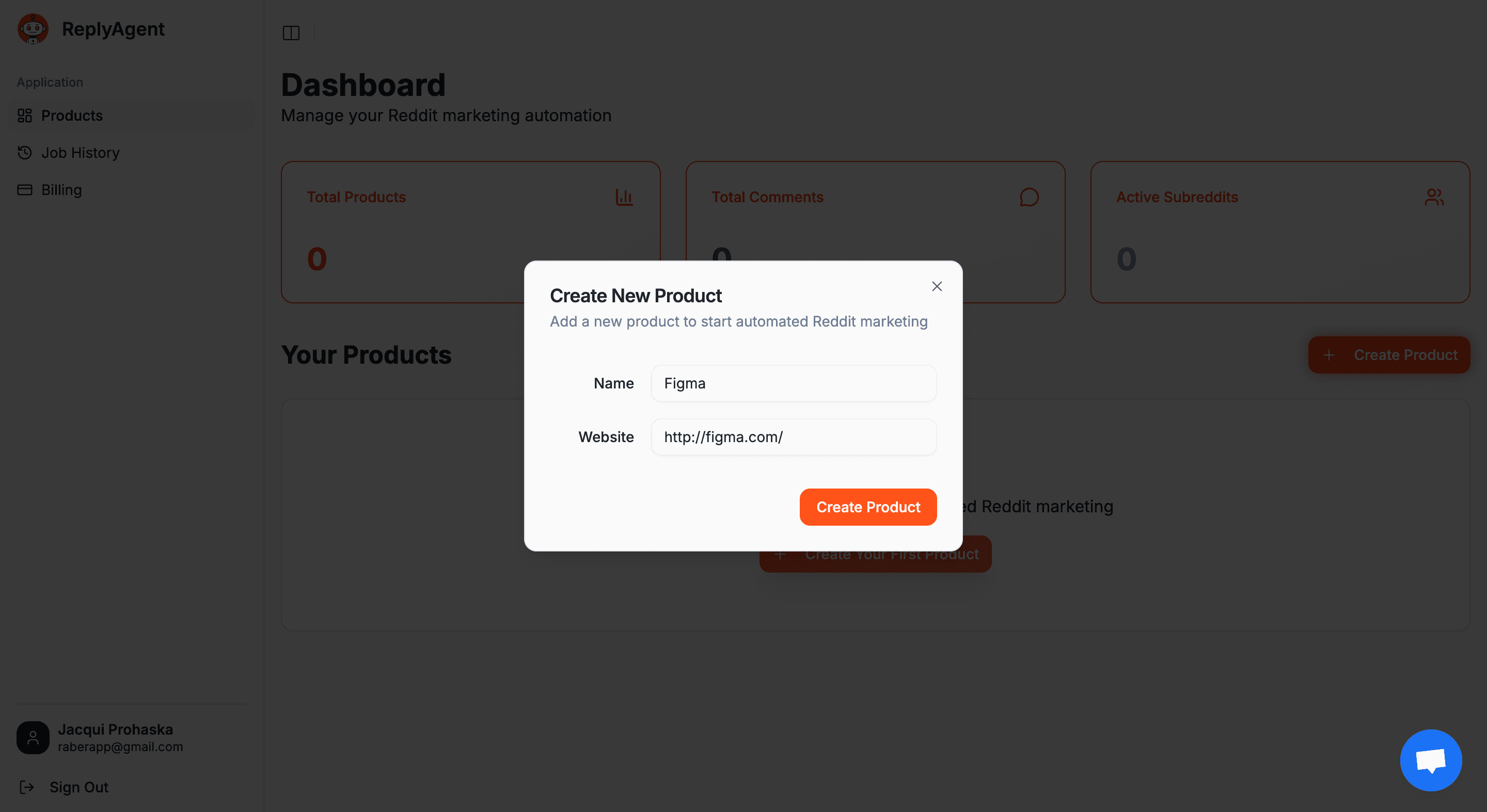 Create product for Reddit lead generation